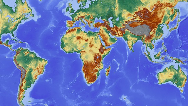 mapa s kontinenty